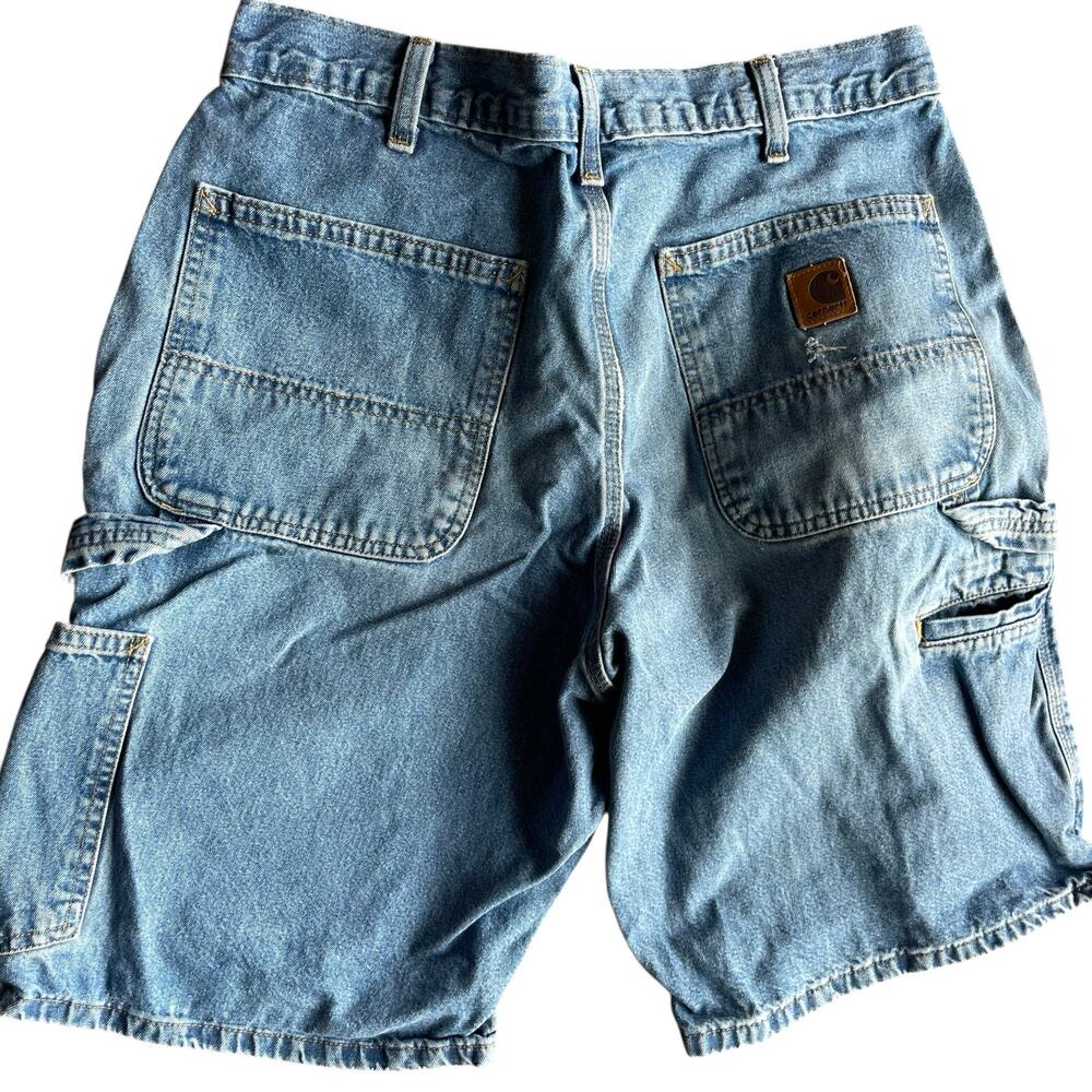 Carhartt Shorts Jorts Vintage Carpenter Washed Denim - Picture 5 of 10